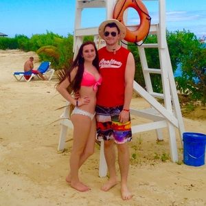 Pink pushup Victoria secret bikini 34b