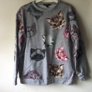Colorful cat sweatshirt