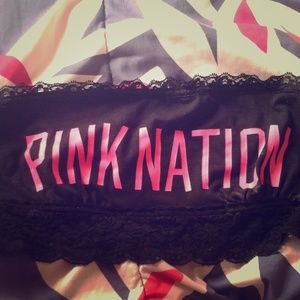 Black "pink nation" bandeau from Victoria's Secret