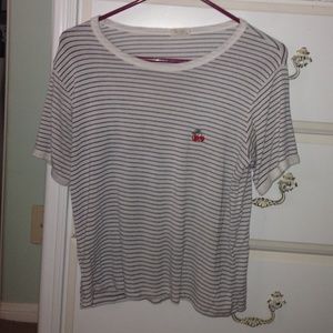 white striped brandy tshirt with cherrys