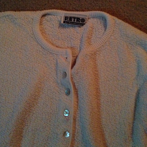 White button down sweater - Picture 3 of 4