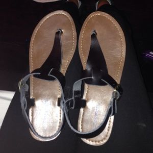 black sandals
