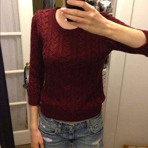Dark red sweater