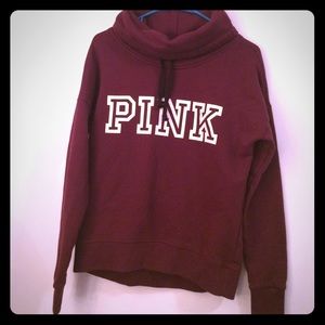 VS Maroon Cowl Neck. XS Barely Worn Jacket