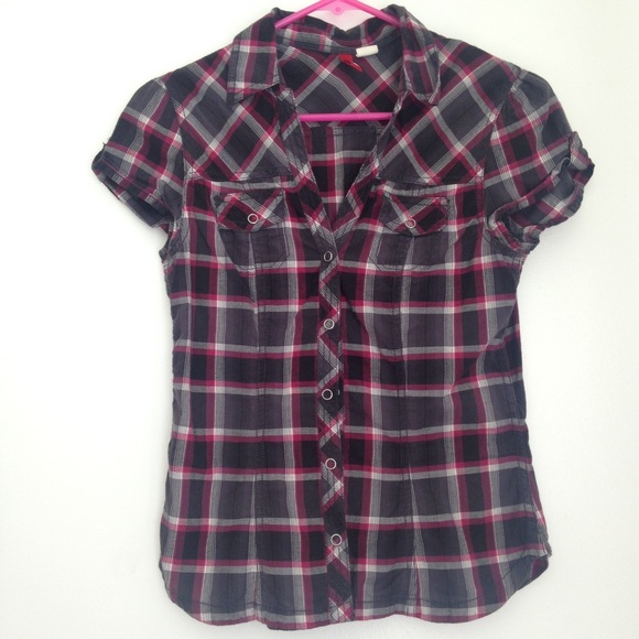 Plaid button up shirt