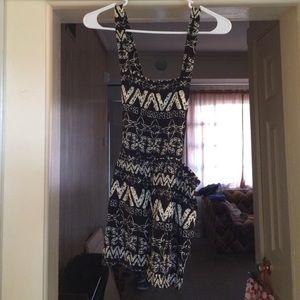 Crossed back floral romper