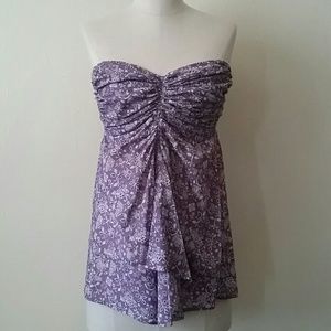 Moda International Purple Strapless Top L