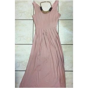 MUTED PINK COTTON MAXI DRESS
