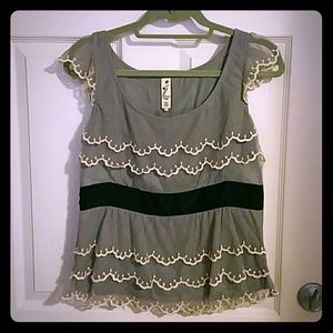 Anthropologie floreat Ice capped blouse