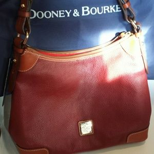 Burgundy Dooney And Bourke Hobo Bag