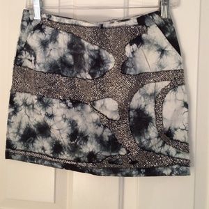 Topshop tie dye beaded skirt