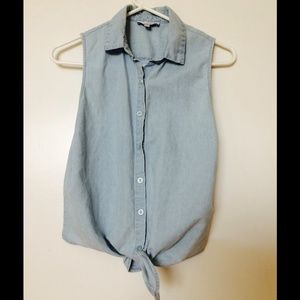 Blue denim shirt