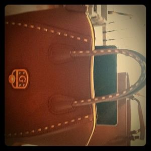 Brown leather Guess purse