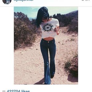 Kendall & Kylie High Waisted Braid Jeans Size 0