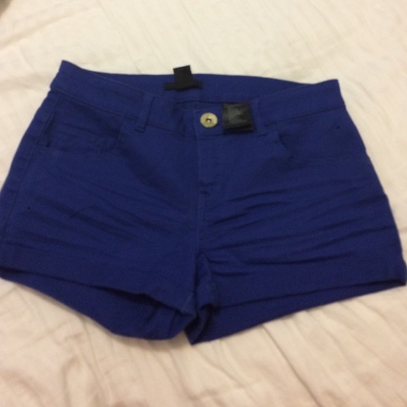 H&M Blue high waisted shorts