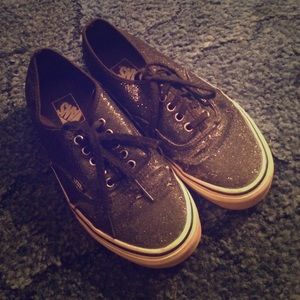 Black sparkly vans