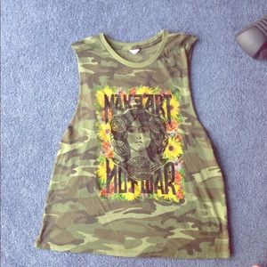 MAKE ART NOT WAR muscle shirt