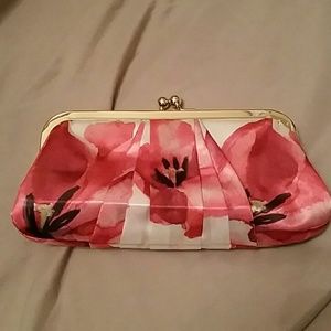 Flowery clutch or makeup bag