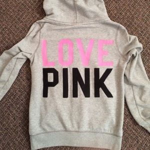 light grey VS pink hoodie size medium