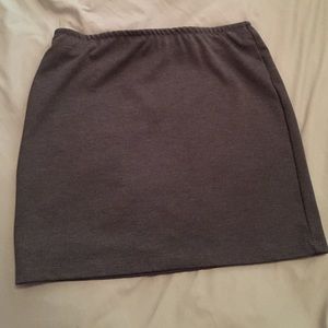 Grey mini pencil skirt