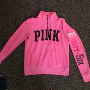 Hot pink VS pink half zip size xsmall