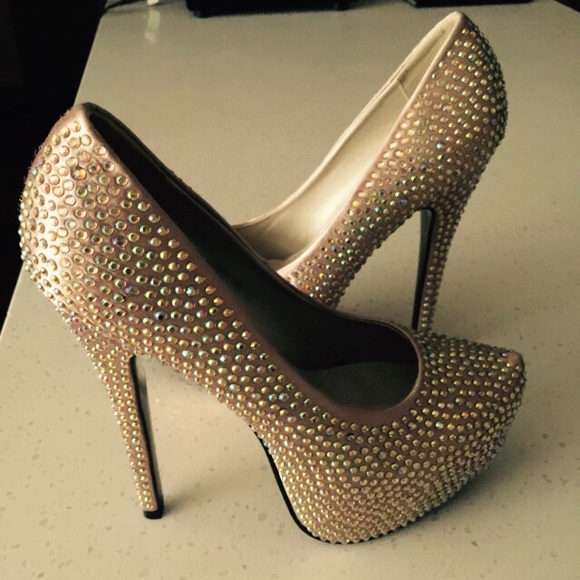 Sparkly  champagne heels 💕 - Picture 2 of 2