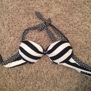 Striped push up bathing suit top