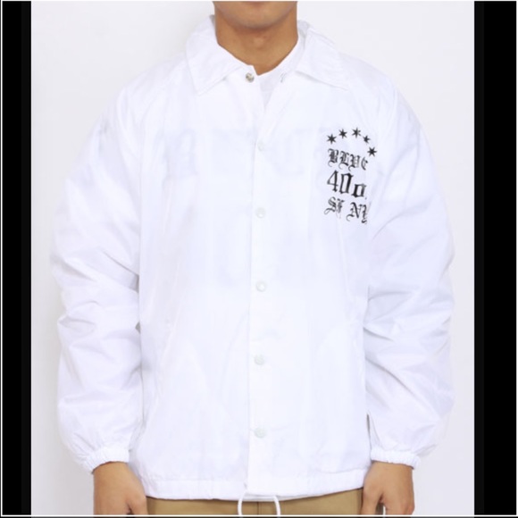 40 OZ x Black Scale windbreaker (white)