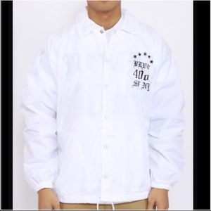 40 OZ x Black Scale windbreaker (white)