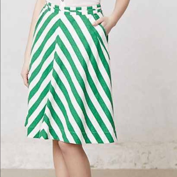Spearmint stripe skirt