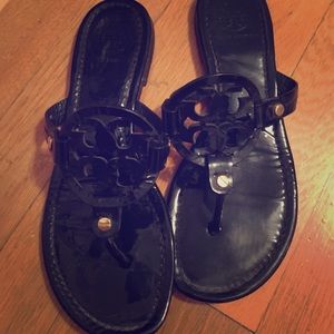 Tory Burch patent miller sandal
