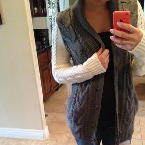 Forever 21 two-toned, button-up sweater