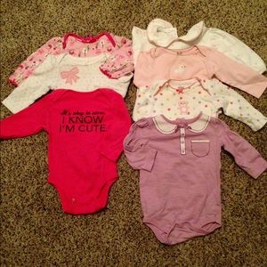 7 long sleeve onesies