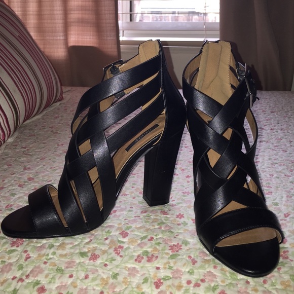 Black chunky heel sandals from forever 21