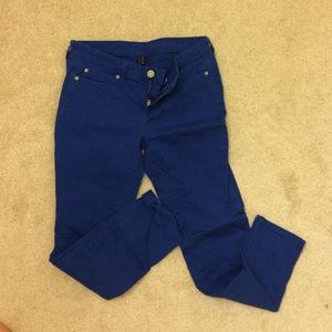 Bright blue crop pants
