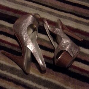 Light Metallic Gold Heels