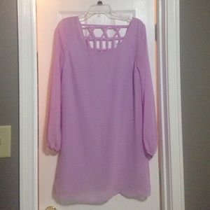 Lilac dress with cutout back