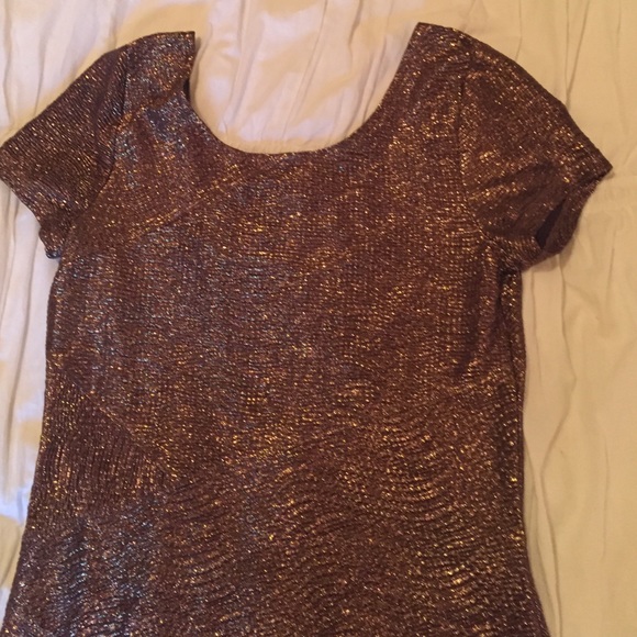 Free People gold foil bodycon dress