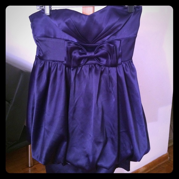 Purple Babydoll Bow Dress
