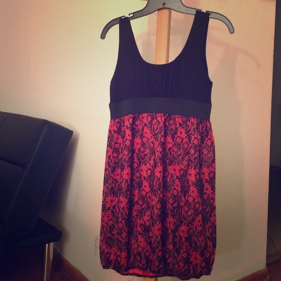 Pink & Black Babydoll Dress