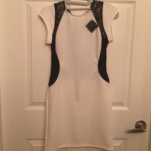 Nasty Gal NEVER BEEN WORN white and black dress