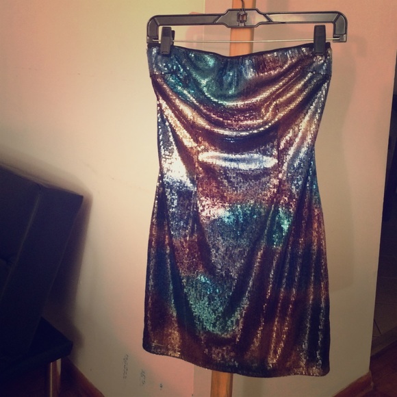 Multicolor Sequined Tube Dress