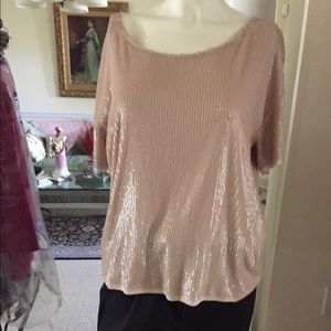 Sequined Beige Top from J. Crew