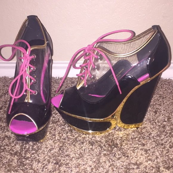 Retro Color Block Heels 6.5/7