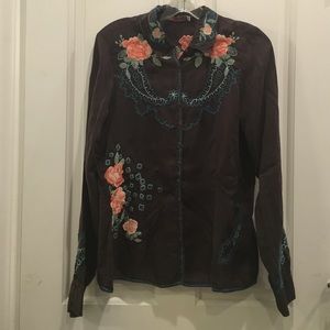 Johnny Was embroidered shirt