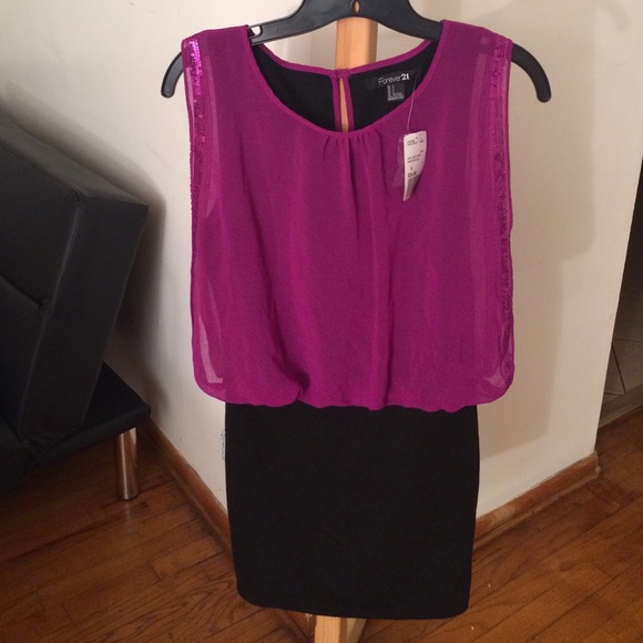 Purple and Black Party Dress