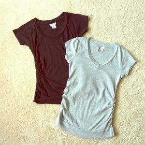 Ella Maternity T Shirts Black and Gray