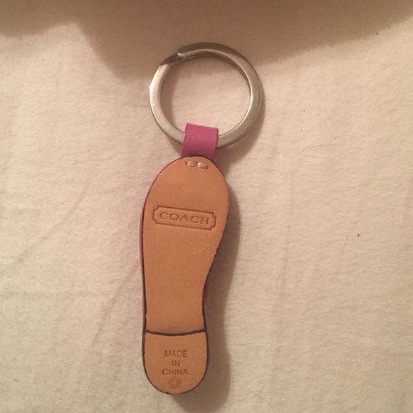 Coach flip flop key chain