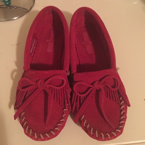 Red Minnetonka Moccasins
