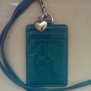 Teal Coach lanyard